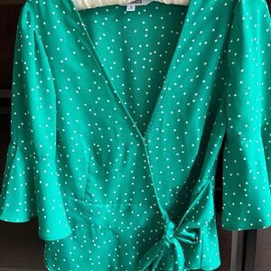 BB Dakota Polka-Dot Blouse